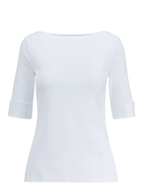 Boat neck sweater LAUREN RALPH LAUREN | JUDY-ELBOW SLEEVE.WHITE